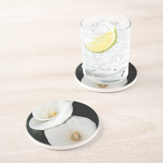 Cala Lilies Zandsteen Onderzetter (Zijkant)