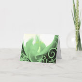 Cala Lilly Green Swirls - Dank u Bedankkaart (Achterkant)
