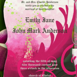 Cala Lily Flower Wedding Invitation Kaart