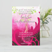 Cala Lily Flower Wedding Invitation Kaart (Staand voorkant)