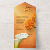Cala Lily & Marigolds Alles in een Mexicaanse brui All In One Uitnodiging (Binnen)