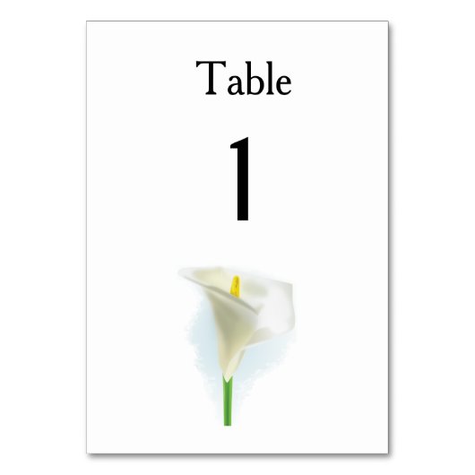 Cala Lily Modern Simple Elegant Wedding Ideeën Kaart (Voorkant)