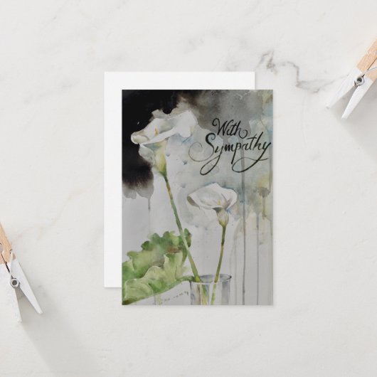 Cala Lily Sympathy Flat Kaart (Voorkant / Achterkant in situ)