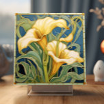 Cala Lily Tegeltje<br><div class="desc">Een kleurrijk bloemig afbeelding van twee Cala Lillies als accentstuk in je tegel of als decoratief object voor in huis. Maakt een uniek housewarming cadeau. Voeg uw aangepaste formulering toe aan dit ontwerp door gebruik te maken van de "Edit this design sjabloon"-vakken aan de rechterkant van het item, of klik...</div>