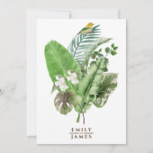 Cala Lily Tropical Waterverf Budget Wedding Kaart (Achterkant)