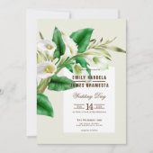 Cala Lily Waterverf Wedding Invitation Kaart (Voorkant)