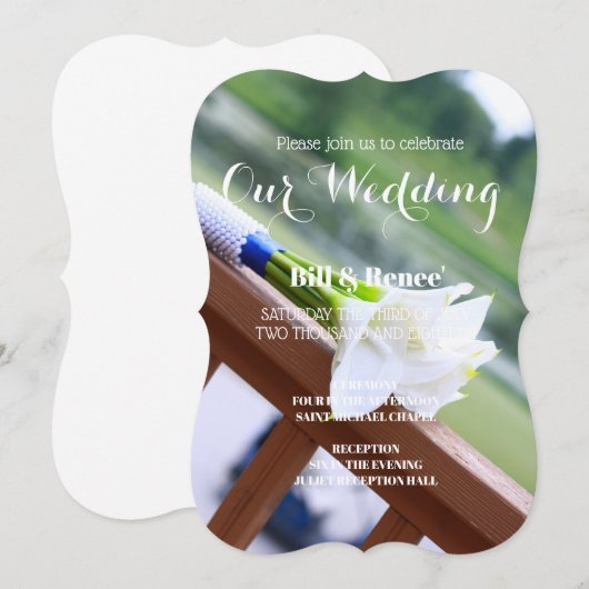 Cala Lily Wedding Invitation Kaart (Voorkant / Achterkant)