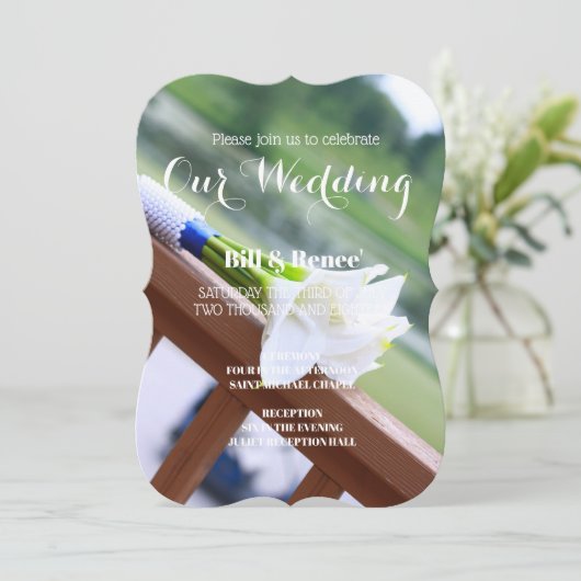Cala Lily Wedding Invitation Kaart (Staand voorkant)