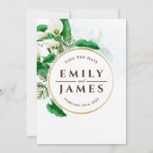 Cala Lily Wedding Invitation Kaart (Achterkant)