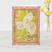 Cala Lily Wenskaart Kaart (Gele Bloem)