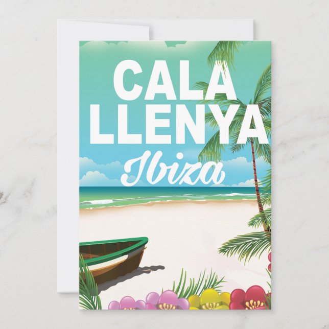 Cala Llenya Ibiza strand reisposter (Voorkant)
