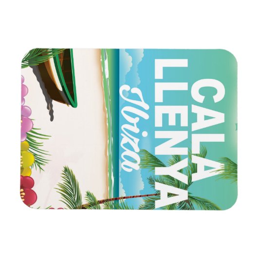 cala llenya ibiza strandreisposter magneet (Horizontaal)