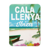 cala llenya ibiza strandreisposter magneet (Verticaal)