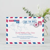 Cala Lombards Mallorca Air Mail Save the Date (Staand voorkant)