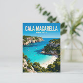 Cala Macarella Spanje Briefkaart (Staand voorkant)
