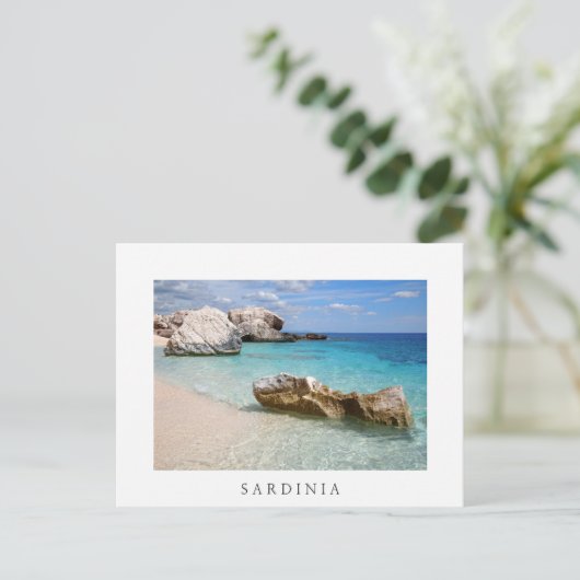 Cala Mariolu strand op Sardinië, briefkaart van de (Staand voorkant)