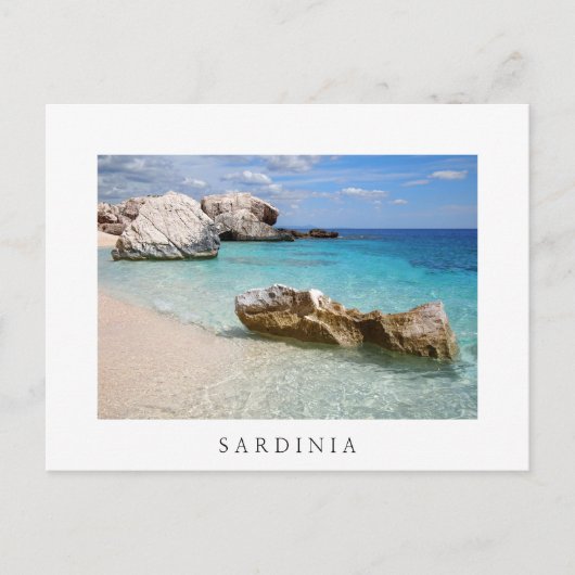 Cala Mariolu strand op Sardinië, briefkaart van de (Voorkant)