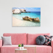 Cala Mariolu strand, Sardinië canvas print (Insitu (Woonkamer))