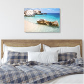Cala Mariolu strand, Sardinië canvas print (Insitu (Slaapkamer))