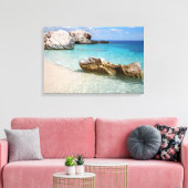 Cala Mariolu strand, Sardinië canvas print (Insitu (Woonkamer))