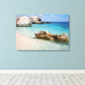 Cala Mariolu strand, Sardinië canvas print (Insitu (Houten vloer))