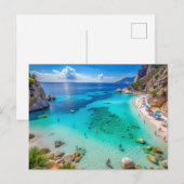 Cala Mariolu strand, Sardinië Italië Briefkaart (Voorkant / Achterkant)