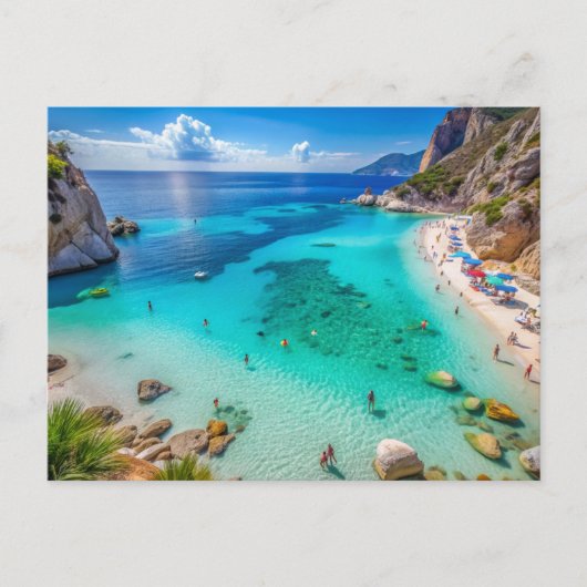 Cala Mariolu strand, Sardinië Italië Briefkaart (Voorkant)