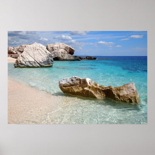 Cala Mariolu strand, Sardinië poster (Voorkant)