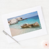 Cala Mariolu strand, Sardinië rechthoekige sticker (Envelop)