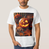 Calabaza de Halloween: Diseño Espeluznante y Diver T-shirt (Voorkant)