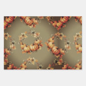 Calabazas y flores inpakpapier vel (Voorkant 2)