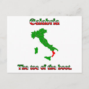 Calabria de toe van de roet briefkaart