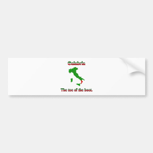 Calabria de toe van de roet bumpersticker (Voorkant)