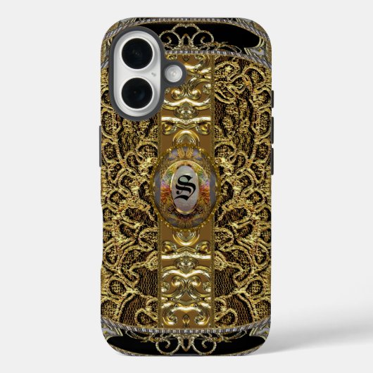 Calabria Elegant Monogram Case-Mate iPhone Case (Achterkant)