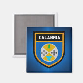 Calabria Flag Magneet (Voorkant / Achterkant)