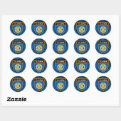 Calabria Flag Ronde Sticker (Vel)