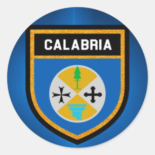 Calabria Flag Ronde Sticker