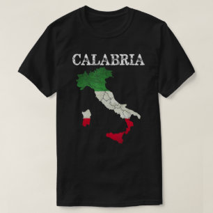 Calabria Italia Vlag Crest Italië  D T-shirt