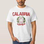 Calabria Italiaanse achternaam T-shirt (Voorkant)