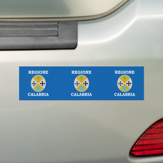 Calabria, Italiaanse vlag Bumpersticker (Op auto)