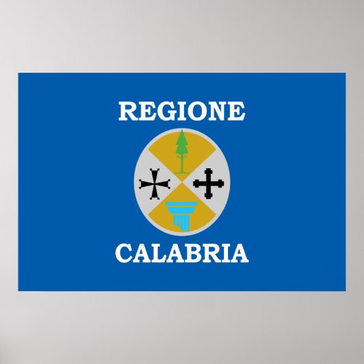 Calabria, Italiaanse vlag Poster (Voorkant)