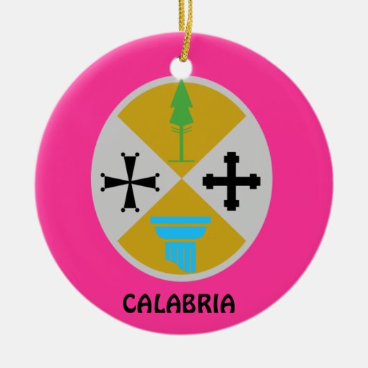 Calabria * Italië kerstornament Calabria Natali Keramisch Ornament (Voorkant)