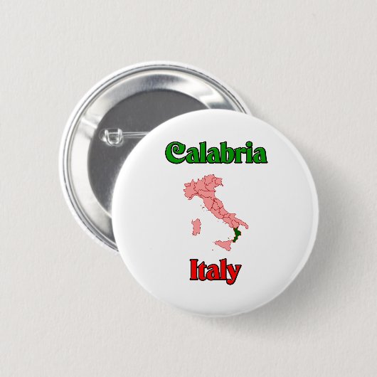 Calabria Italië Ronde Button 5,7 Cm (Voorkant /achterkant)