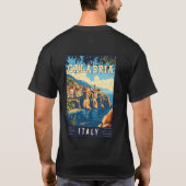 Calabria Italy Travel Poster T-shirt (Achterkant)