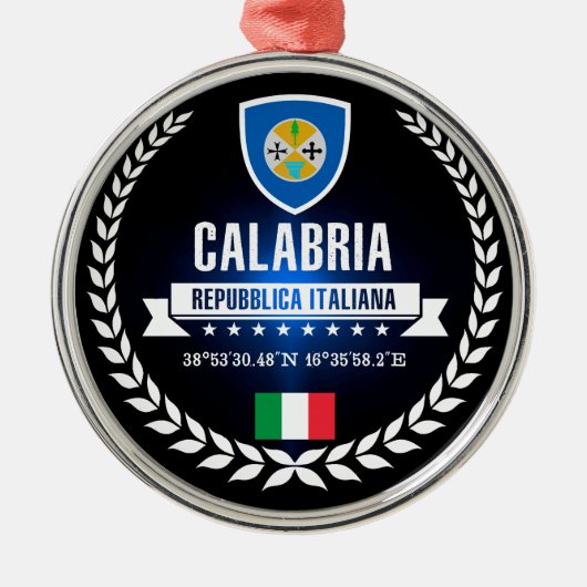 Calabria Metalen Ornament (Voorkant)