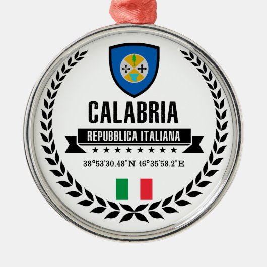 Calabria Metalen Ornament (Voorkant)
