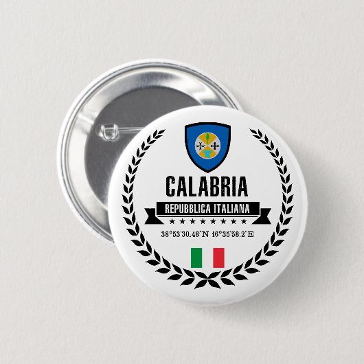 Calabria Ronde Button 5,7 Cm (Voorkant /achterkant)