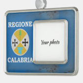 Calabria Verzilverd Omlijst Ornament (Links)