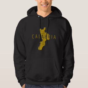 Calabrian Map Word Art - Calabrië Italië Souvenir Hoodie