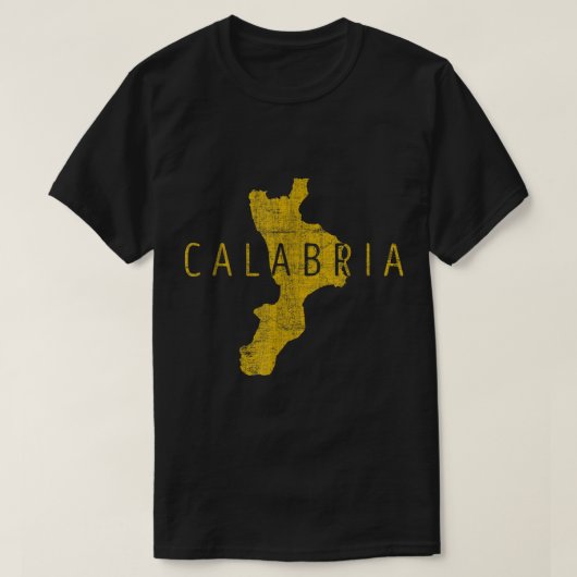Calabrian Map Word Art - Calabrië Italië Souvenir T-shirt (Design voorkant)